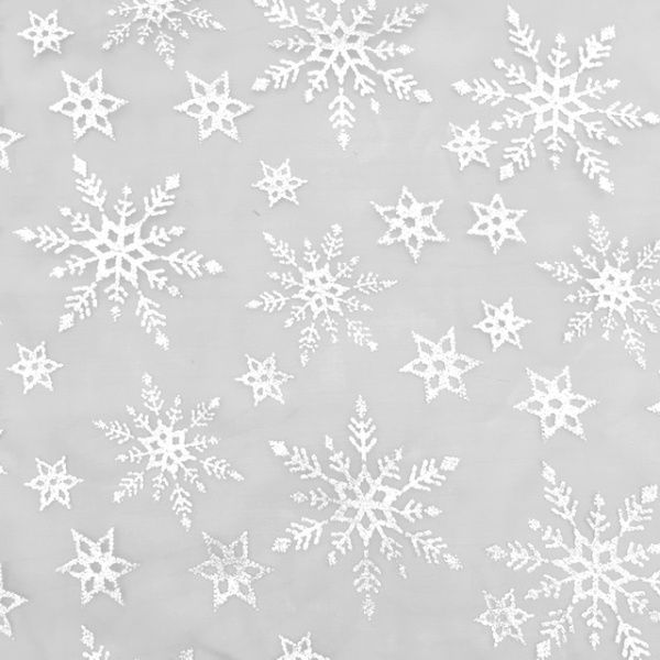 White Snowflake Organza